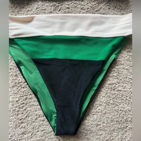 New Beach Riot Riza top + Alexis bikini size L - Picture 4 of 11